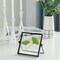 Fabulaxe Modern Metal Floating Tabletop Square Photo Picture Frame w/Glass Cover and Easel Stand, Black 4 x 4 QI004066.BK.S - alternate 9
